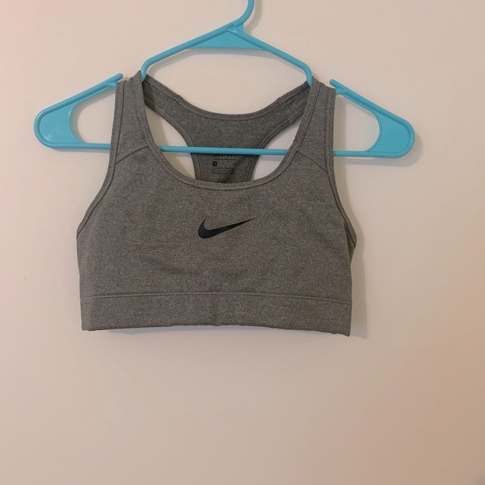 Women’s Nike grey dry fit sports bra. Size Small